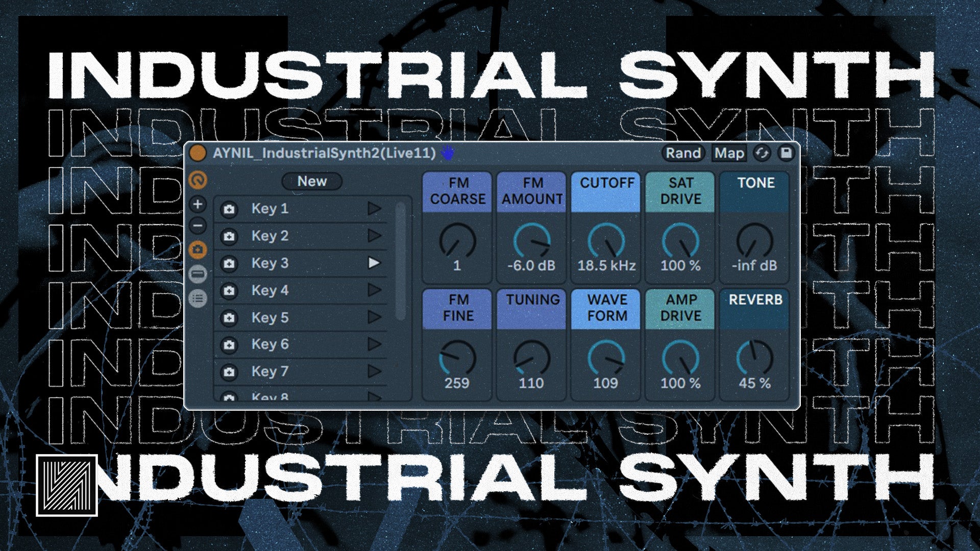 How to make Industrial Techno Synth (free rack) [Ableton Techno Tutorial]