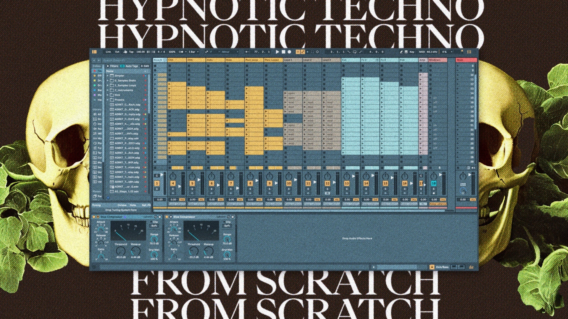Full Hypnotic Techno track from Scratch (free project) [Ableton Techno ...