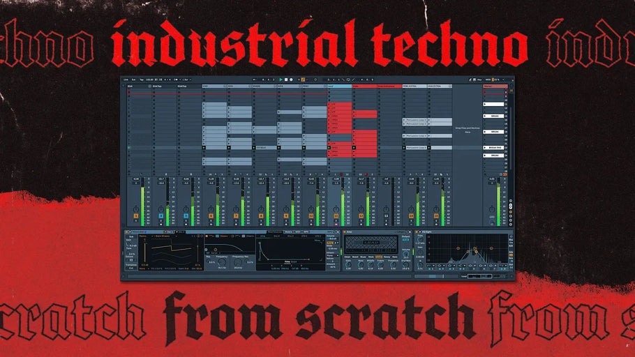 Full Industrial Techno track from Scratch (free project) [Ableton Techno Tutorial]