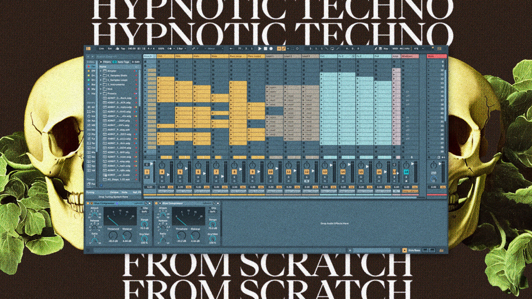 HYPNOTIC TECHNO FROM SCRATCH ABLETON TEMPLATE (LIVE12)